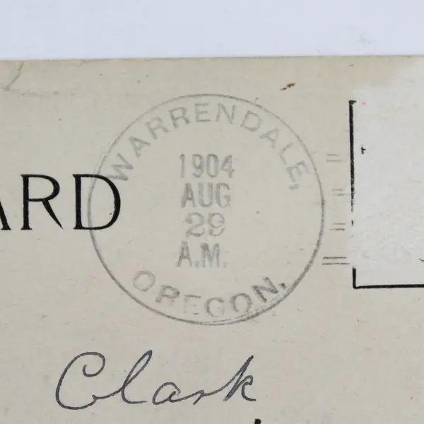 Custom House Portland Oregon Color Litho Postcard 1904 Warrendale OR Postmark