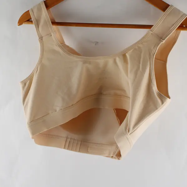 NWT FionaBra Women's XL Peach Floral Wireless Front Wrap Closure Wide Strap Bra