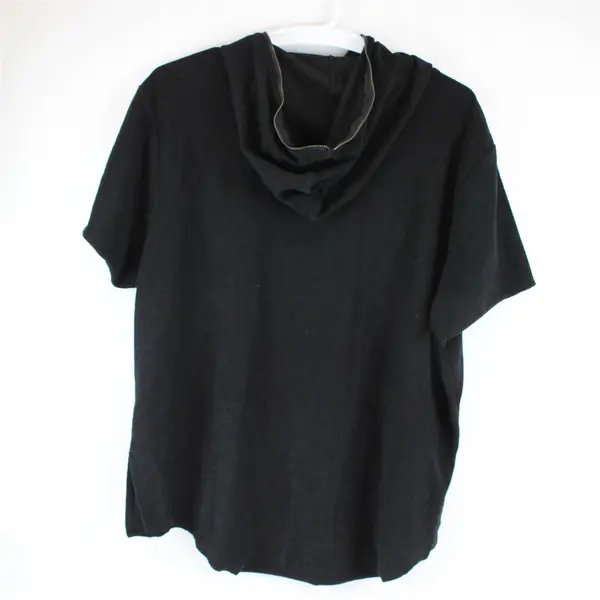 Hudson Outerwear Men's 4X Black Abstract Zippered Hoodie Short Sleeve Shirt