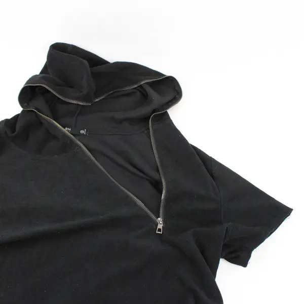 Hudson Outerwear Men's 4X Black Abstract Zippered Hoodie Short Sleeve Shirt