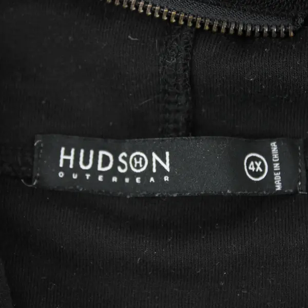 Hudson Outerwear Men's 4X Black Abstract Zippered Hoodie Short Sleeve Shirt