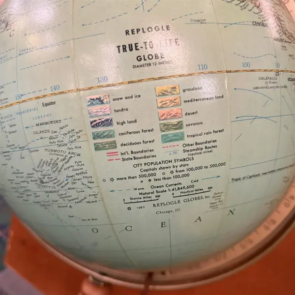 Vintage 1963 Replogle Light Up 12" Globe on Stand- Freight / Local Pickup