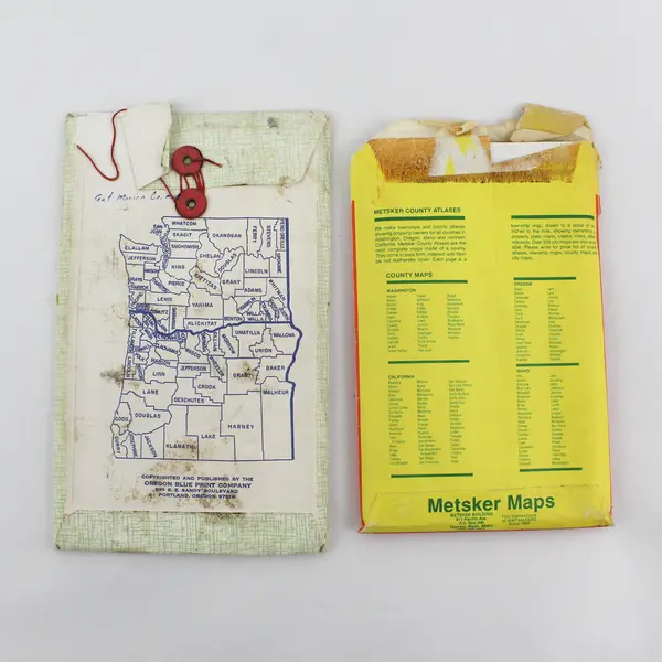 Lot Of 2 Vintage Clackamas County Oregon Maps Pittmon Metsker's