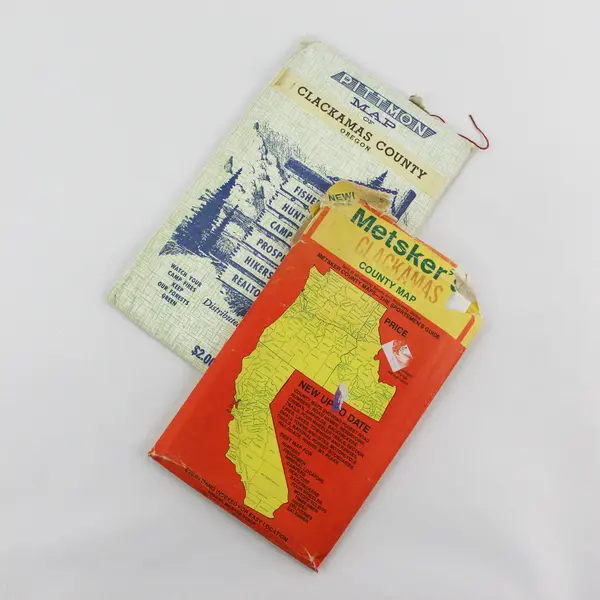 Lot Of 2 Vintage Clackamas County Oregon Maps Pittmon Metsker's