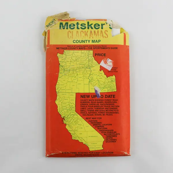 Lot Of 2 Vintage Clackamas County Oregon Maps Pittmon Metsker's