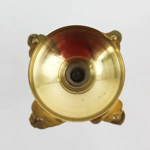 World Bazaars Inc Commerce 6" Christmas Tree Solid Brass Candle Holder #10470