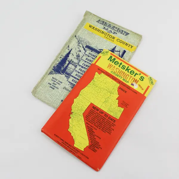 Lot Of 2 Vintage Washington County Oregon Maps Pittmon Metsker's