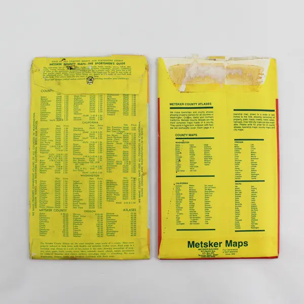 Lot Of 2 Vintage Columbia County Clatsop County Oregon Metsker's Maps