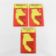 Lot Of 3 Vintage Marion County Polk County Yamhill County Oregon Metsker's Maps