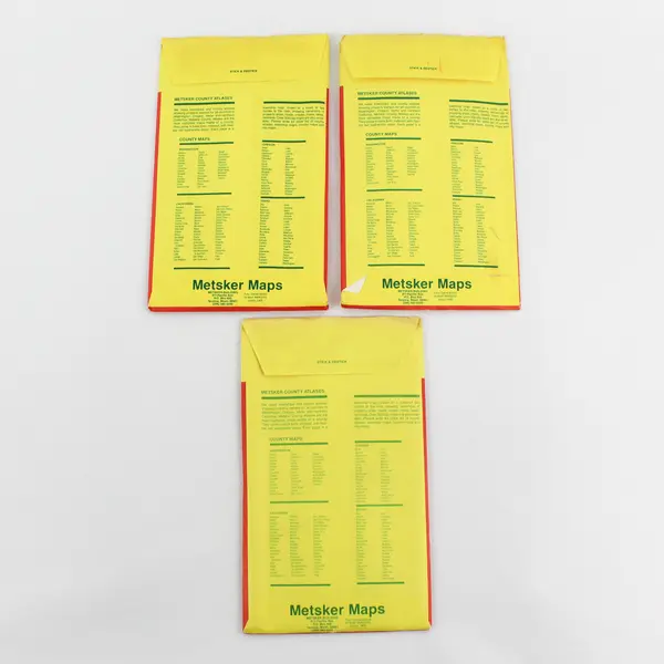 Lot Of 3 Vintage Marion County Polk County Yamhill County Oregon Metsker's Maps