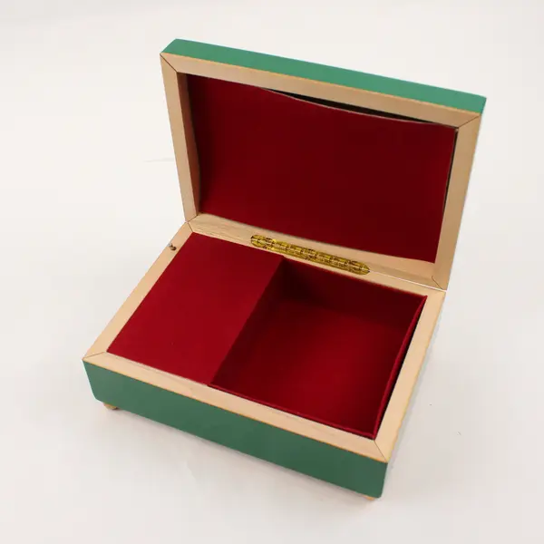 Enesco The Santa Claus Shoppe Santa & Children Wooden Music Box 1991 #440159