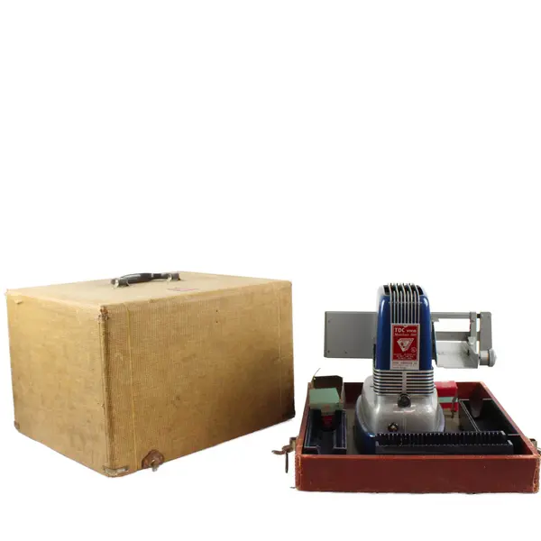 Vintage TDC VIVID Slide Projector Parts/Repair w/15 Glass &14 Metal Mounts