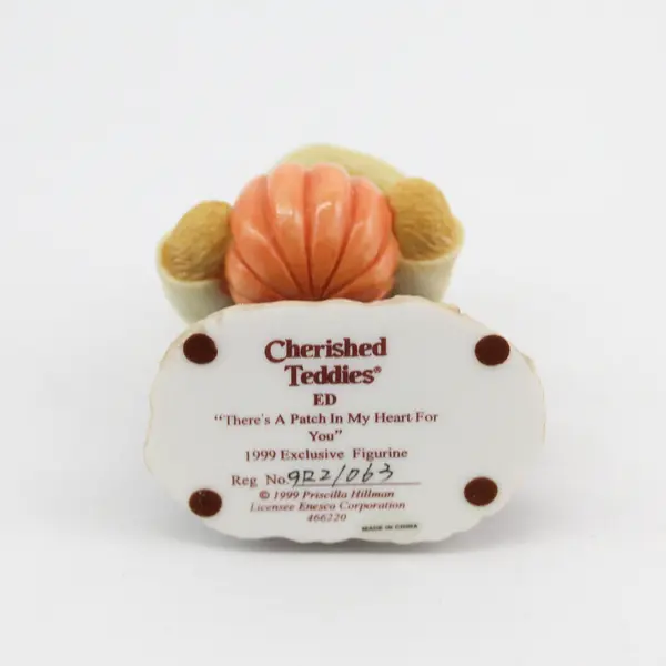 1999 Enesco Cherished Teddies Halloween Pumpkin Carving Set W/ Ed Figurine COA
