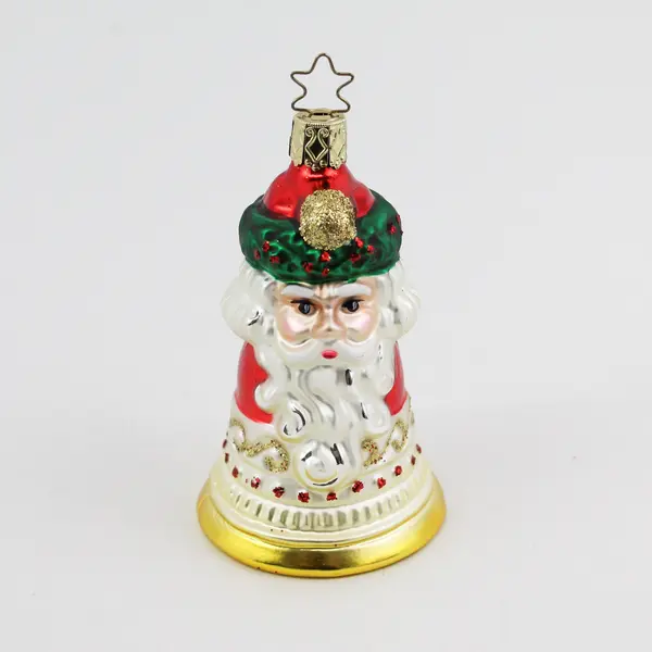 2001 Inge-Glas Nostalgie Santa Claus Bell Ornament In Original Box