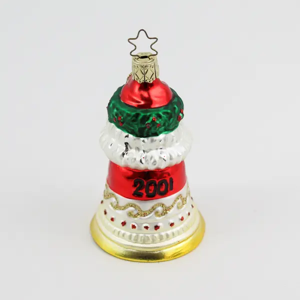 2001 Inge-Glas Nostalgie Santa Claus Bell Ornament In Original Box