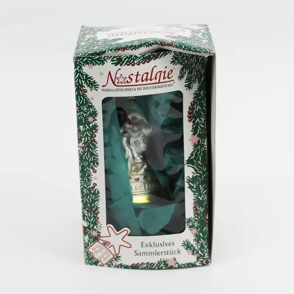 2001 Inge-Glas Nostalgie Santa Claus Bell Ornament In Original Box