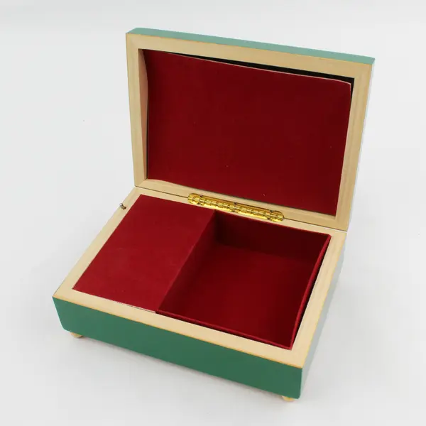 Enesco Santa Claus Shoppe 1991 Santa & Children Wooden Music Box #440159 Broken