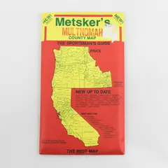 Vintage Multnomah County Oregon Metsker's Map Sportsman's Guide