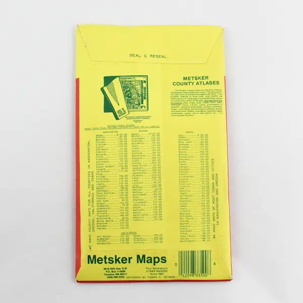Vintage Multnomah County Oregon Metsker's Map Sportsman's Guide