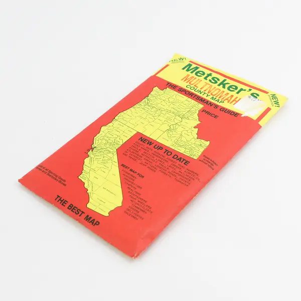 Vintage Multnomah County Oregon Metsker's Map Sportsman's Guide