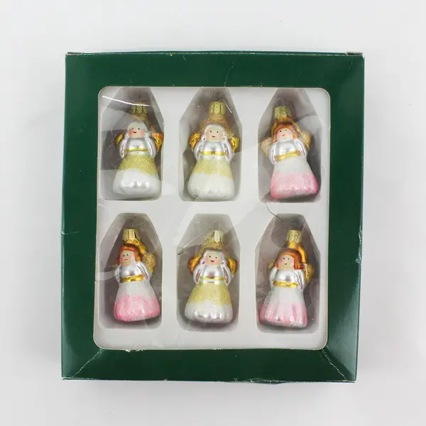 Festivities By Enesco Merry Olde Christmas Glass Angels Hanging Ornament #105298