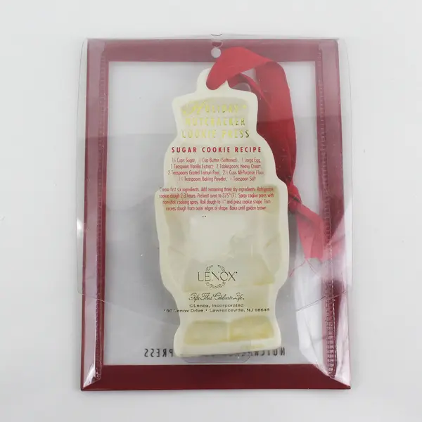 LENOX Ceramic Nutcracker Cookie Press Ornament 