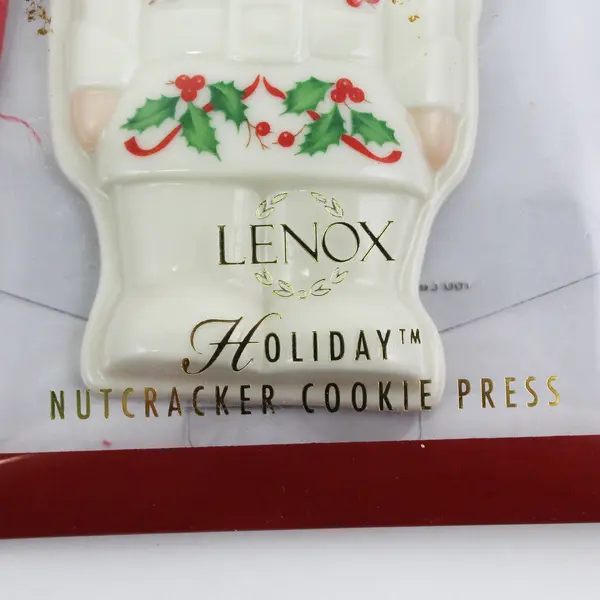 LENOX Ceramic Nutcracker Cookie Press Ornament 