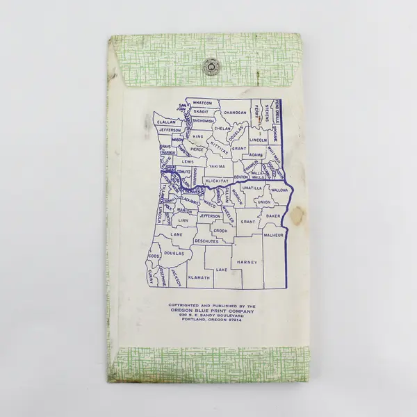 Vintage Tillamook County Oregon Pittmon Map Hunting Fishing Camping