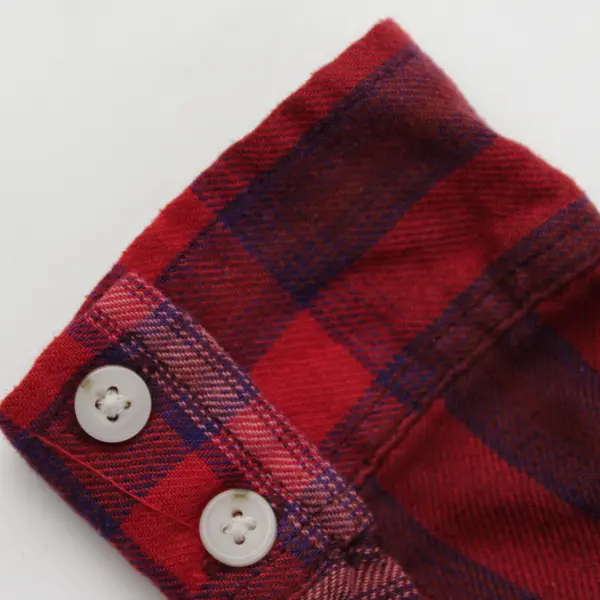 Mossimo Supply Co Women's S Purple/Red Boyfriend Fit Plaid Flannel Button Up
