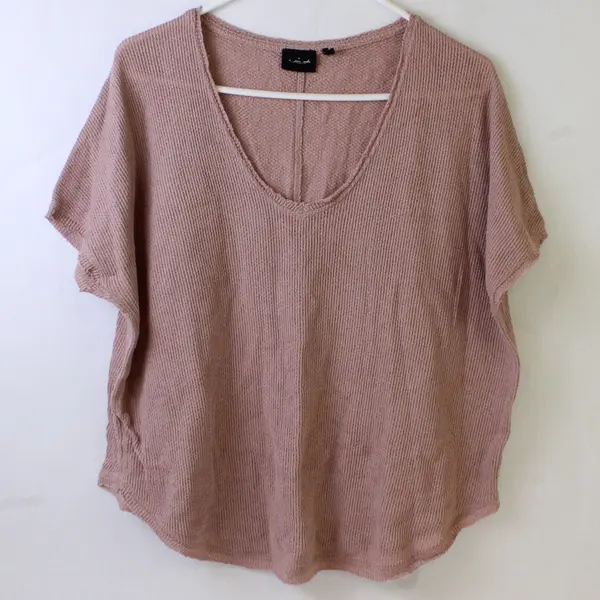 Urban Outfitters Out From Under Women's S Mauve V Neck Pullover Knit Top