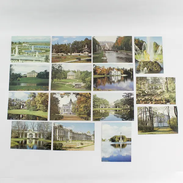 Set Of 15 VTG Environs Of Leningrad Russia Postcards Aurora Art Publishers 1983