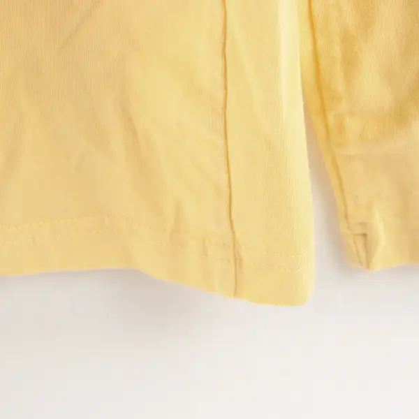 Croft & Barrow Women's M Yellow Mock Neck Cotton Blend Long Sleeve Shirt