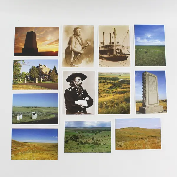 Little Bighorn Battlefield National Monument Set Of 12 Souvenir Prints