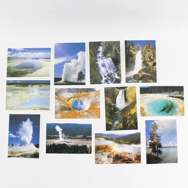 Yellowstone National Park Set Of 12 Souvenir Prints Wyoming Montana
