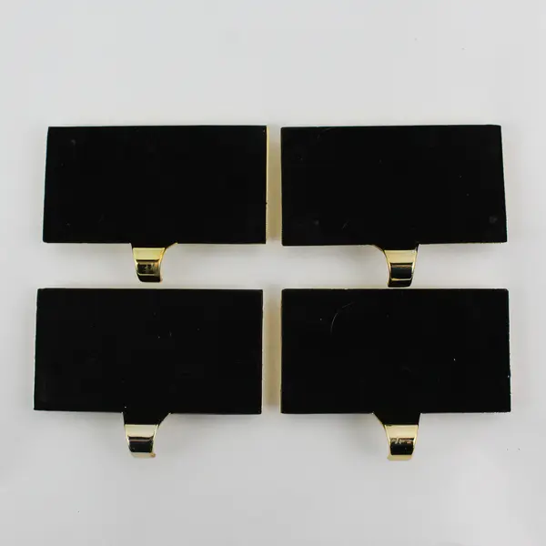 Set of 4 Gold-Toned Metal Over-Mantel Christmas Stocking Hangers