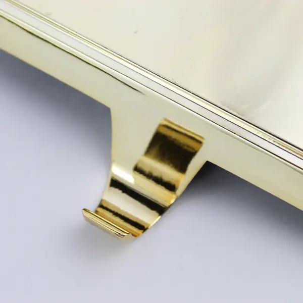 Set of 4 Gold-Toned Metal Over-Mantel Christmas Stocking Hangers