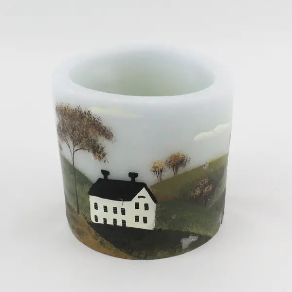 EsScentials Decorative Candle Countryside Scene 5in 