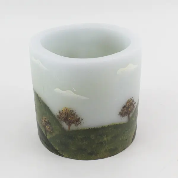 EsScentials Decorative Candle Countryside Scene 5in 