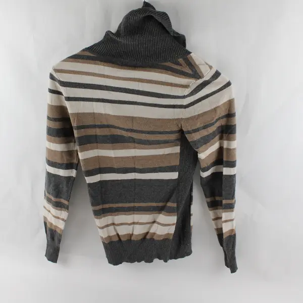 By & By Women's S Multicolor Striped Knit Long Sleeve Turtleneck Sweater