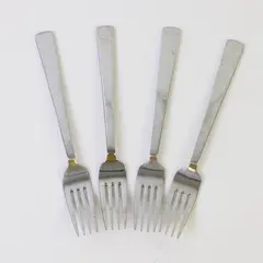 Lot of 4 Villeroy & Boch Notting Hill Pattern 18/10 SS Salad Forks 7.5" Good