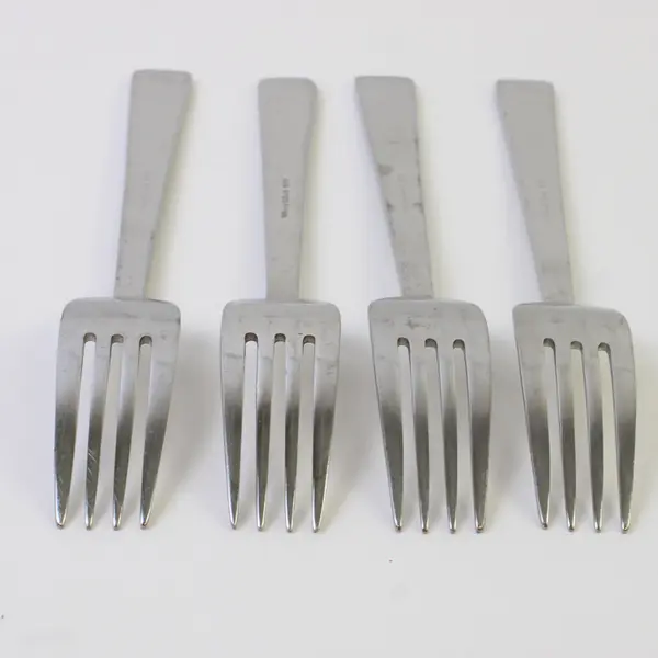 Lot of 4 Villeroy & Boch Notting Hill Pattern 18/10 SS Salad Forks 7.5" Good
