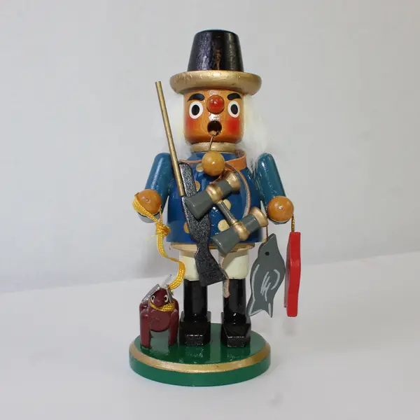 Santa's World Kurt S. Adler Inc Blue Wooden Nutcracker Blue Coat Soldier #C0828