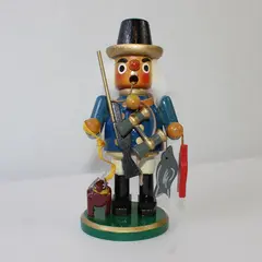 Santa's World Kurt S. Adler Inc Blue Wooden Nutcracker Blue Coat Soldier #C0828