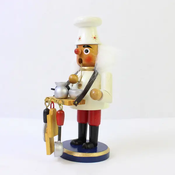 Santa's World Kurt S. Adler Inc Blue Wooden Nutcracker Red Coat Soldier #C0828