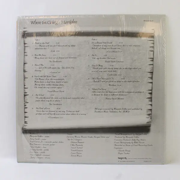 Marijohn "Where I’m Going"  12" Vinyl Record