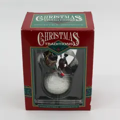 Vintage Lustre Fame Christmas Traditions Bunny Golfer Ornament - New