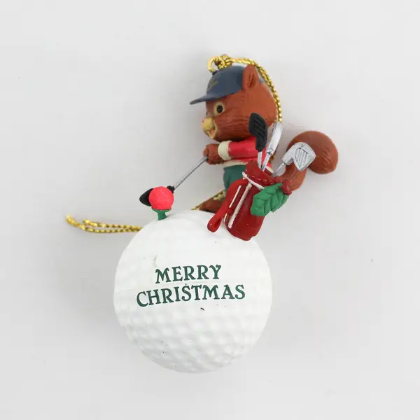 Vintage Lustre Fame Christmas Traditions Bunny Golfer Ornament - New