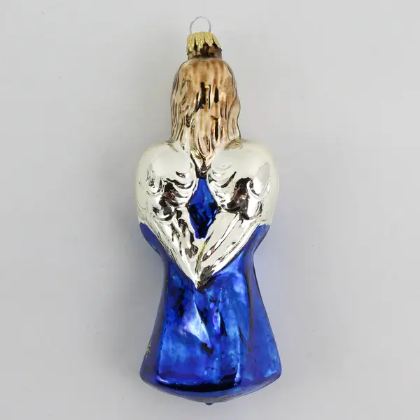 Lauscha Glas Hand-Decorated Blown Glass Angel Ornament - New