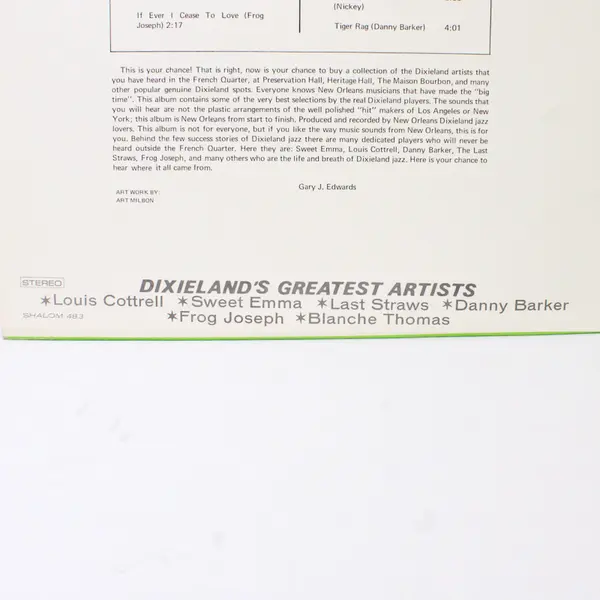 Dixieland's Greatest Hits 12" Vinyl Record