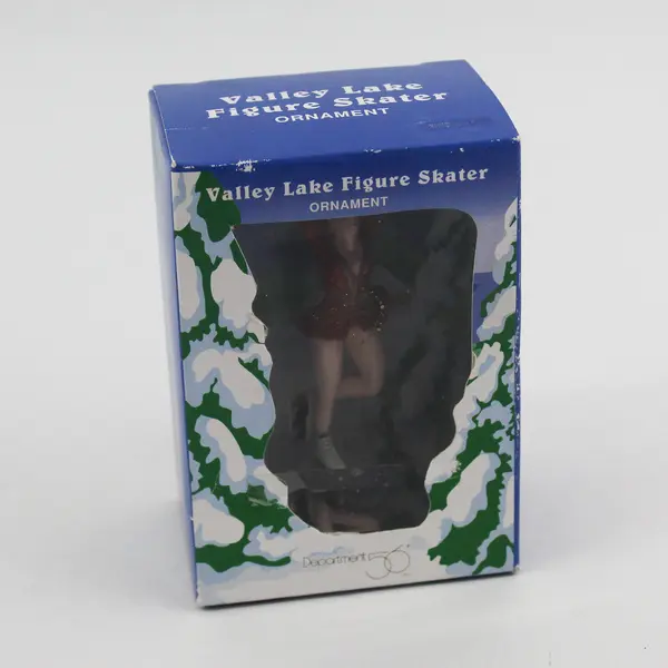 Department 56 Valley Lake Red Skater Christmas Ornament Retired New